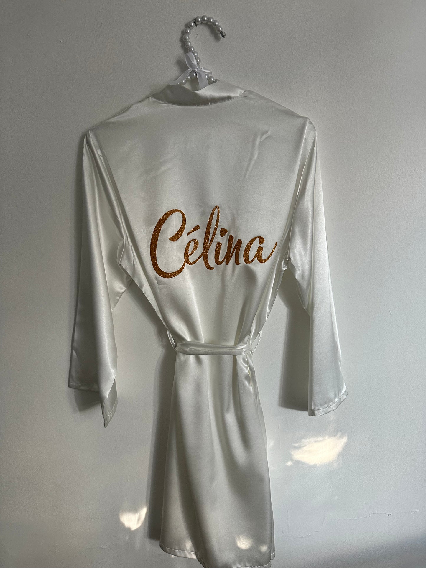 Peignoir effet satin court