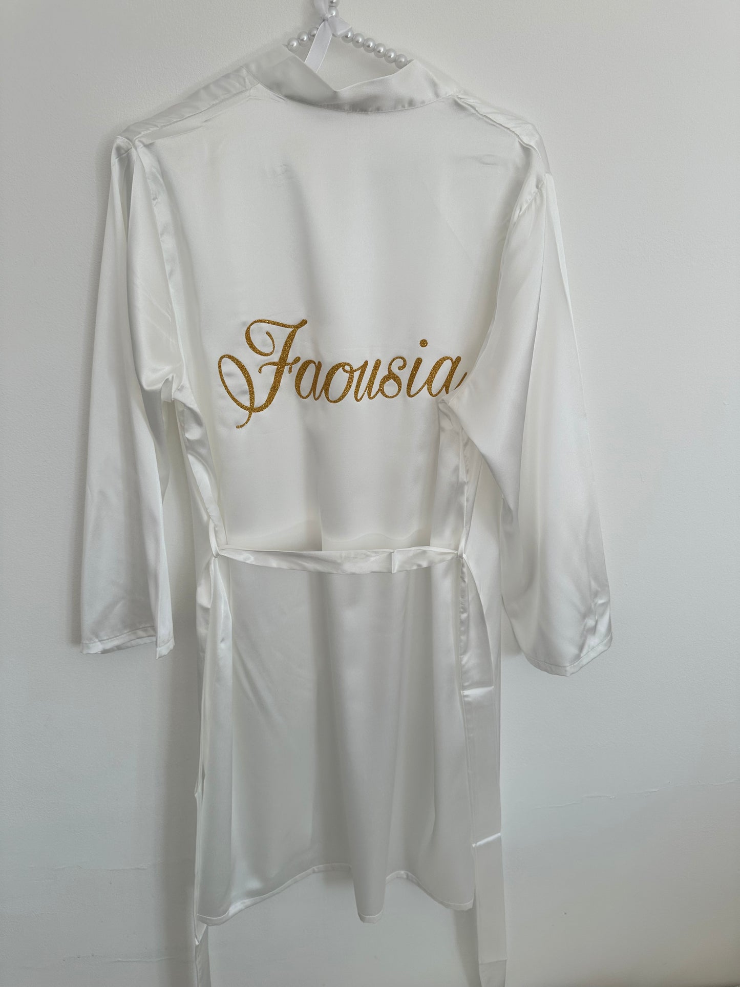 Peignoir effet satin court