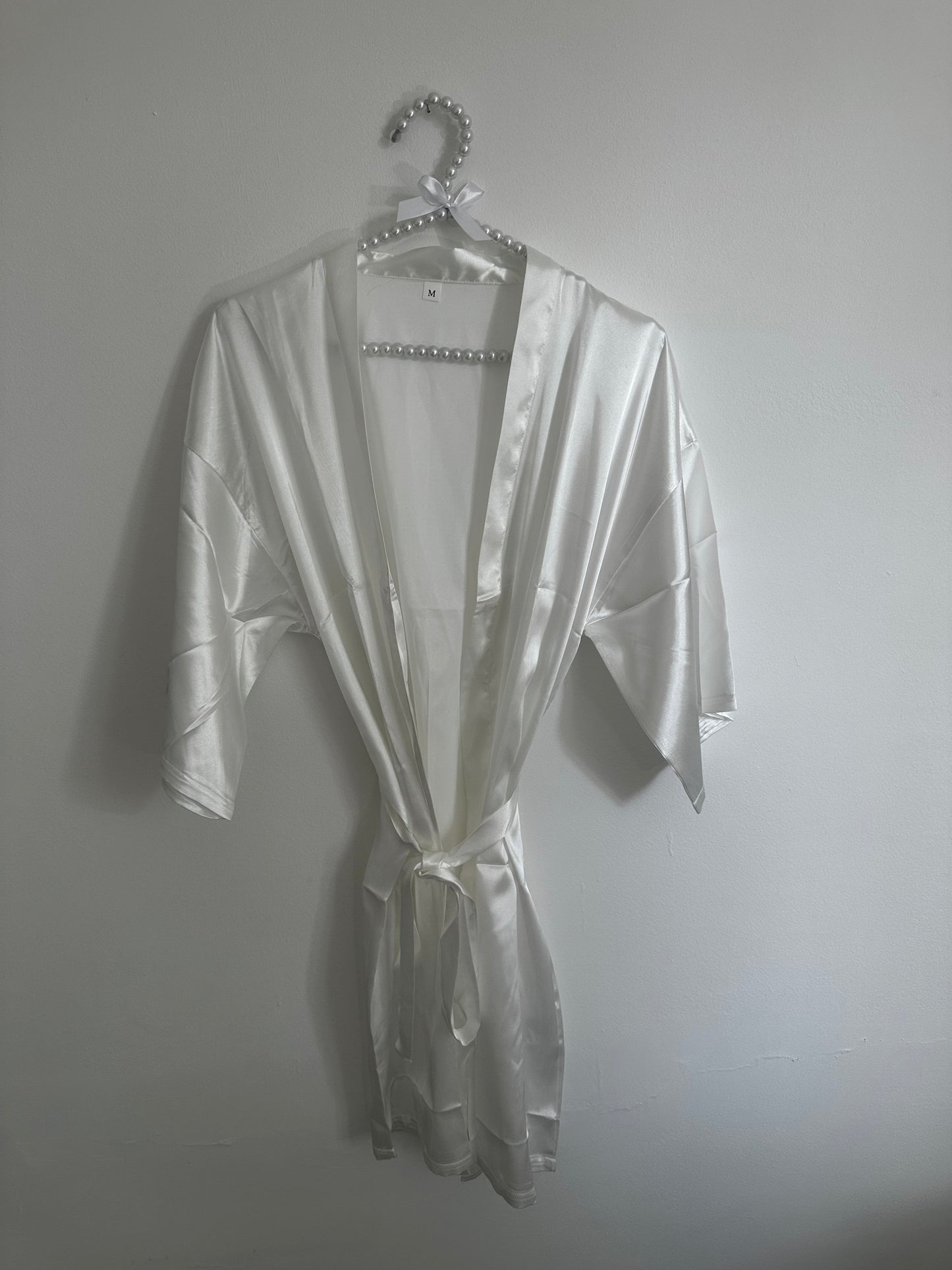 Peignoir effet satin court