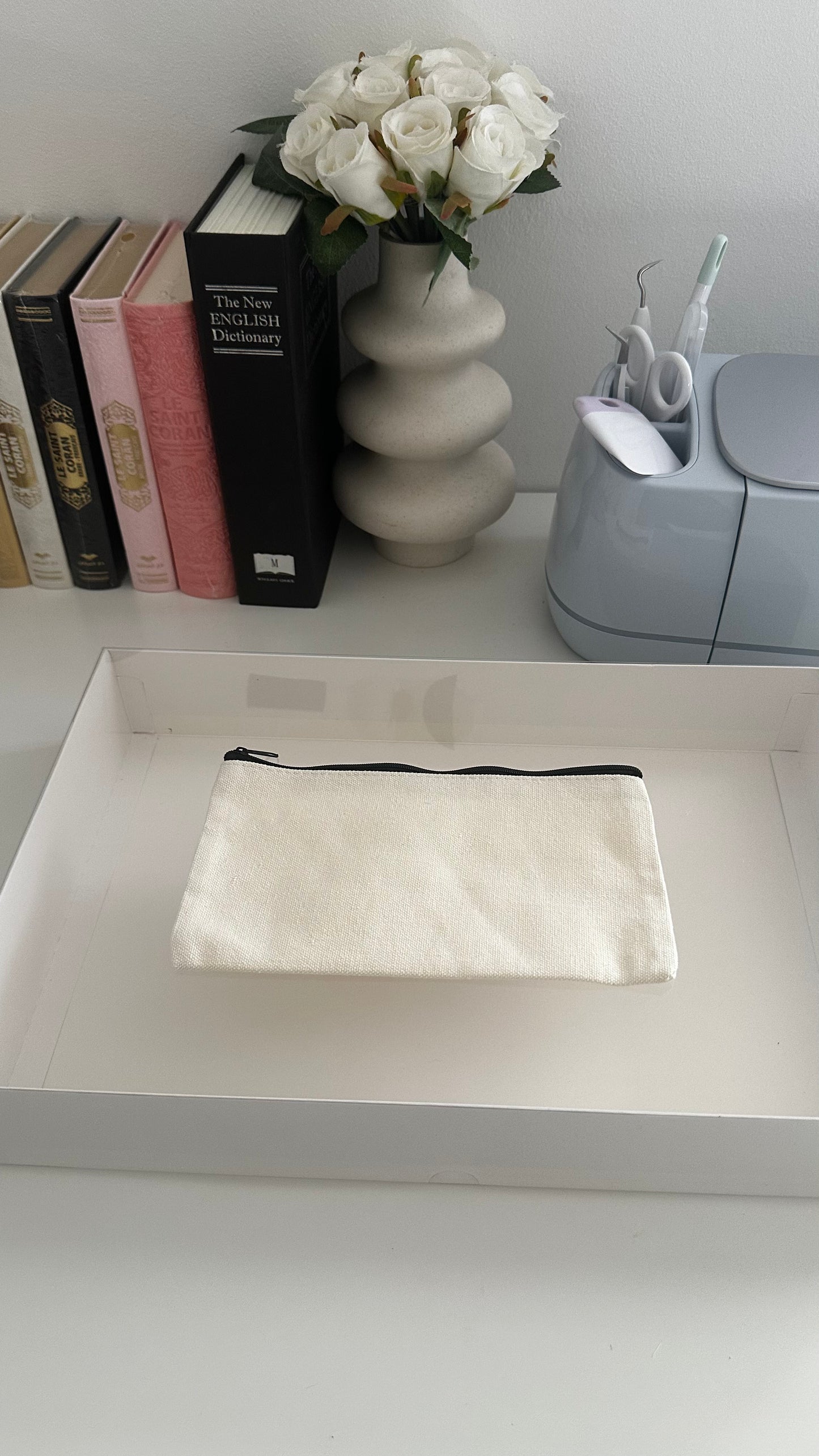 Trousse effet toile de jute