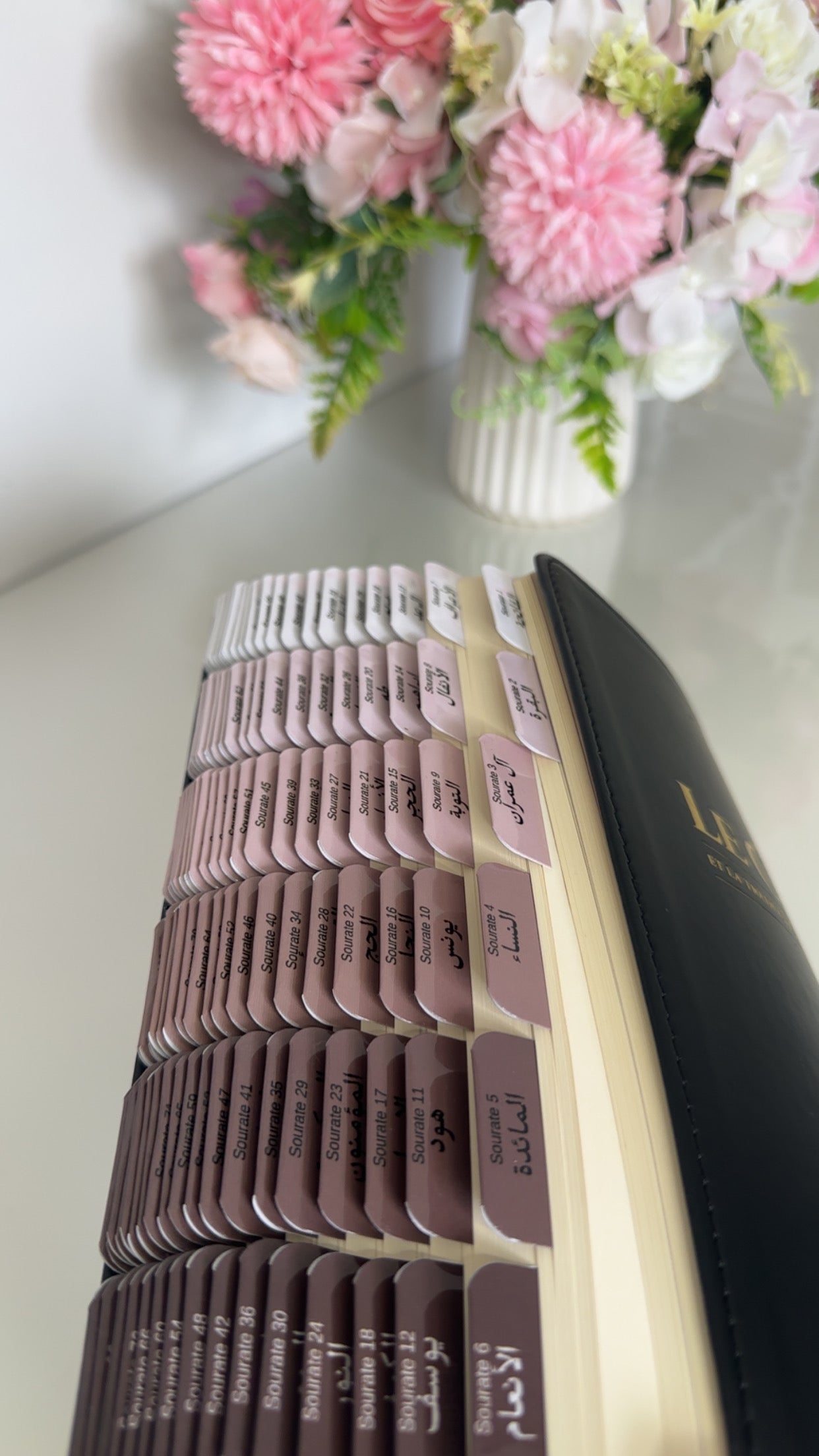 Onglets Coran Sourates Chocolat