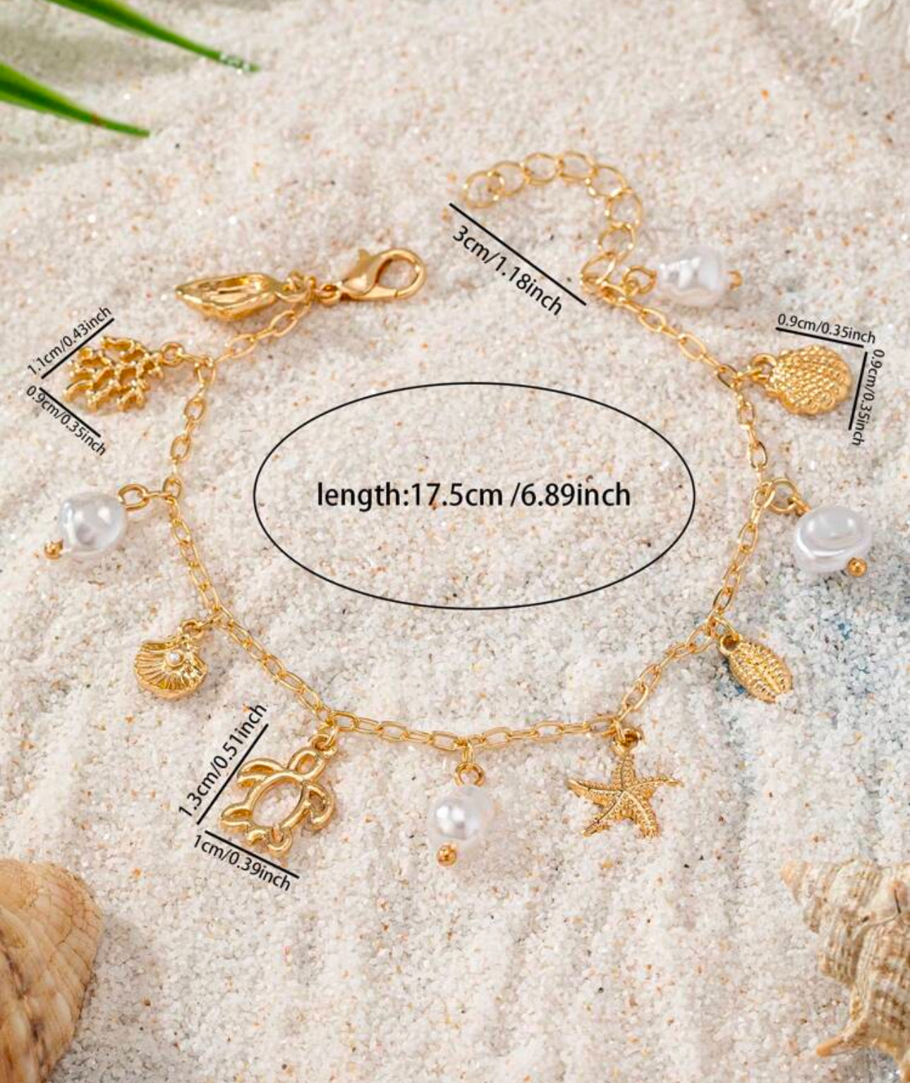 Bracelet Charms Blanc – Évasion Plage & Soleil