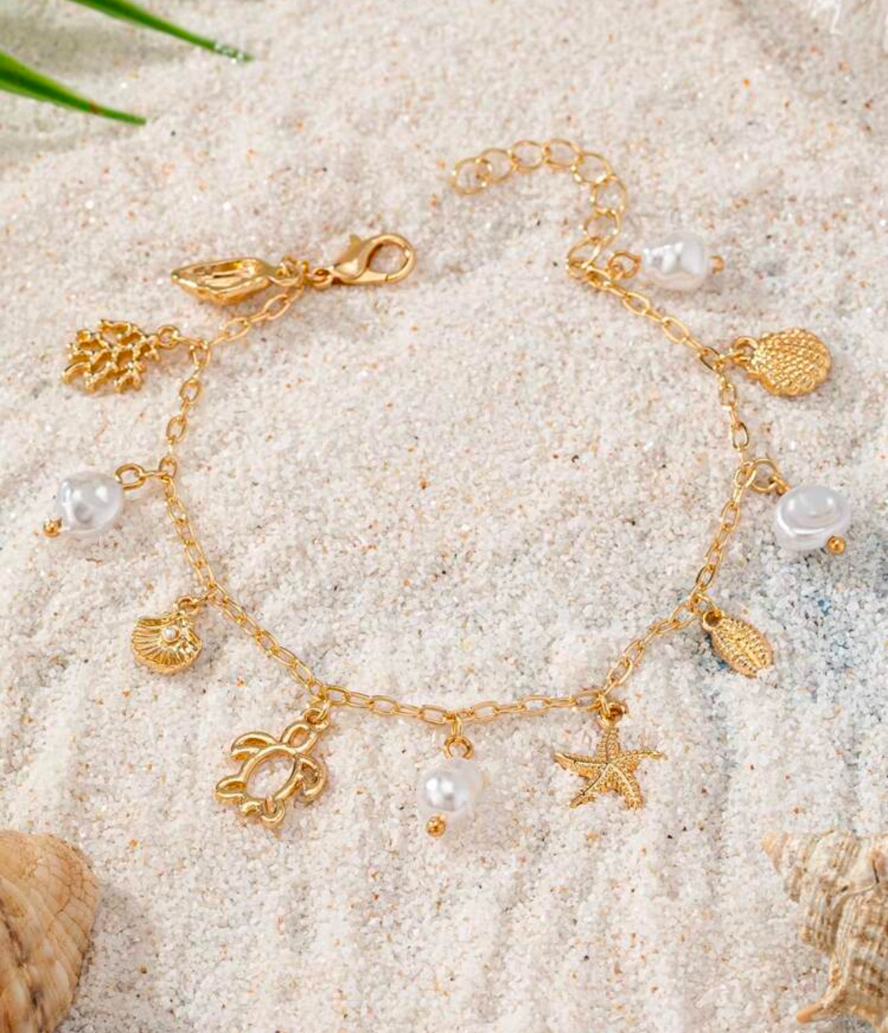 Bracelet Charms Blanc – Évasion Plage & Soleil