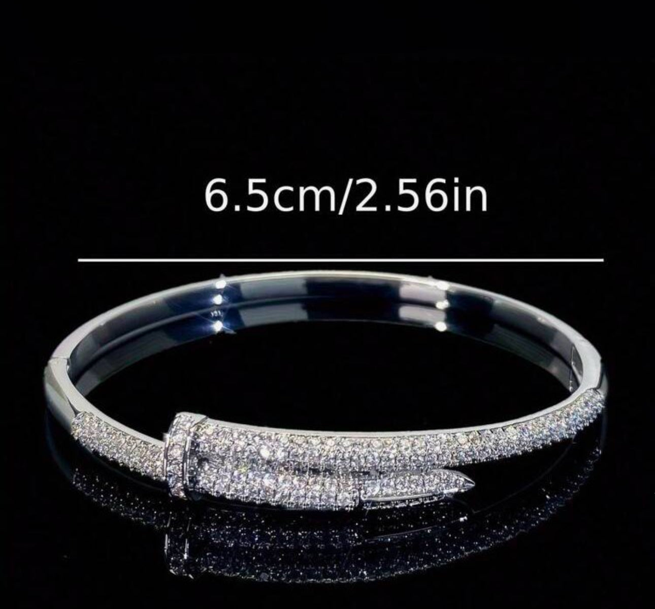 Bracelet clou argenté