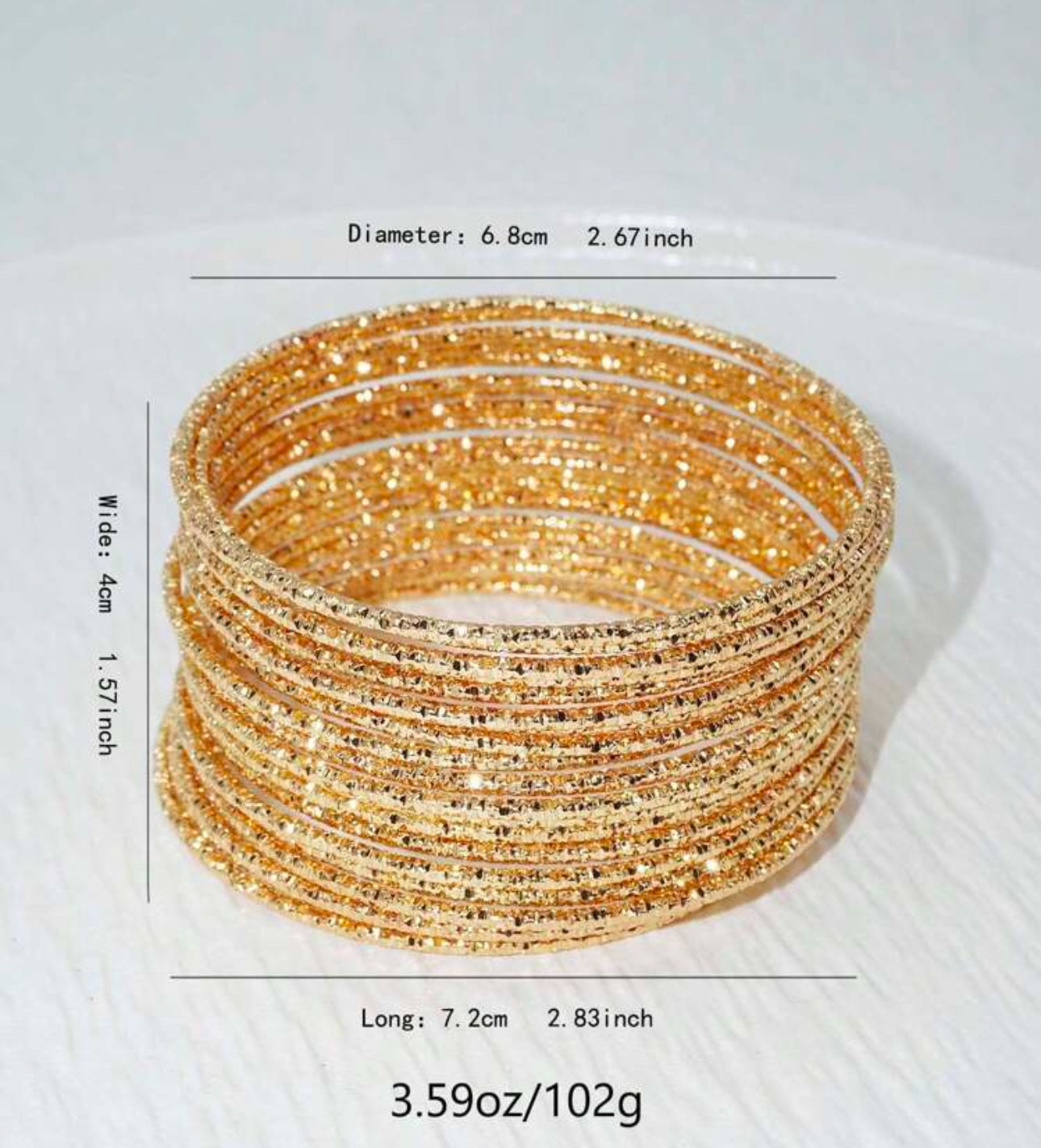 Bracelets dorés – Pack de 20 pièces