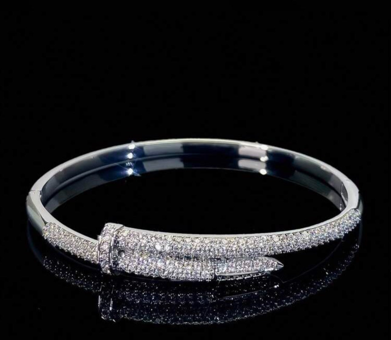 Bracelet clou argenté