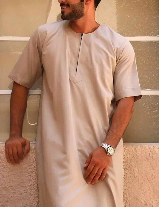 Qamis Homme léger Beige