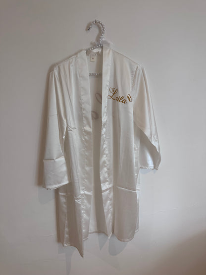 Peignoir effet satin court