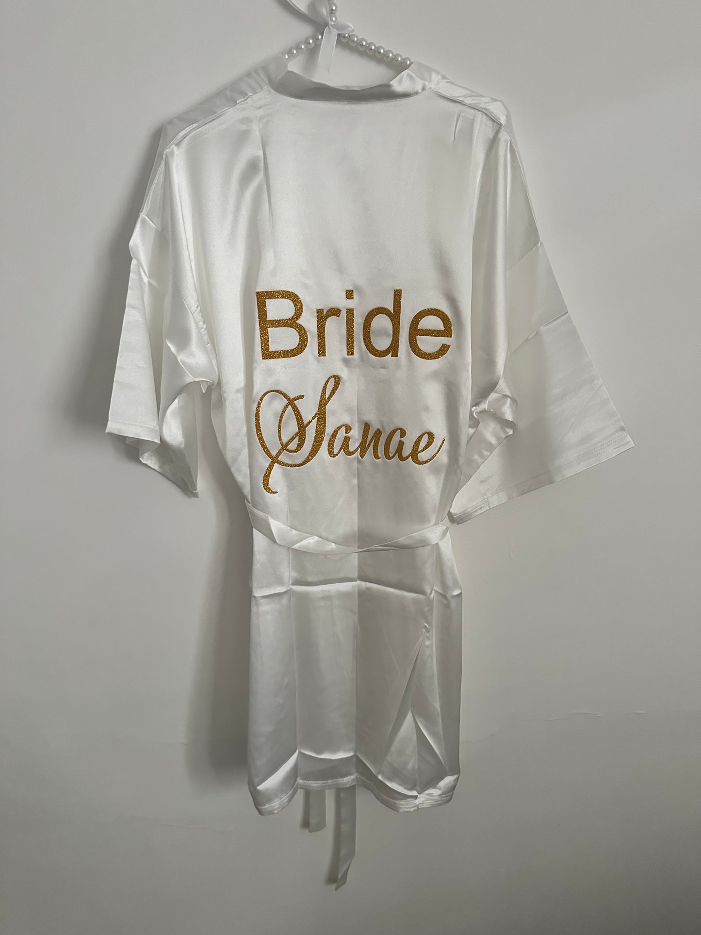 Peignoir effet satin court