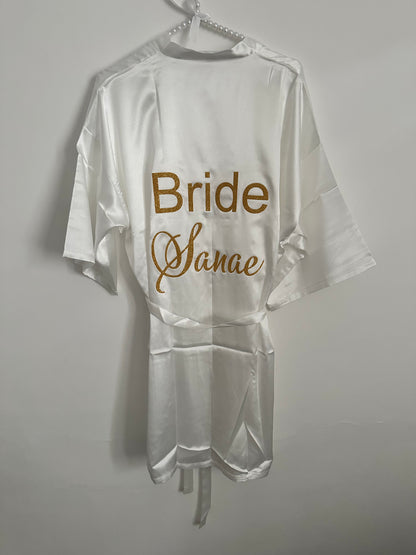 Peignoir effet satin court