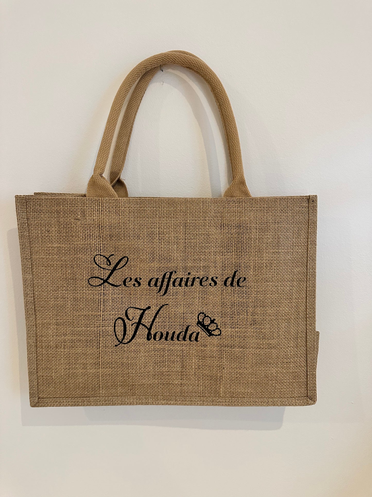 Beige Jute Bag L 37cm x W 17cm x H 26cm