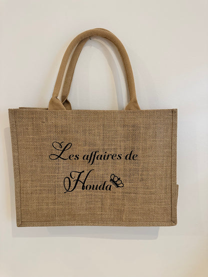 Sac en Jute Beige L 37cm x l 17cm x H 26cm