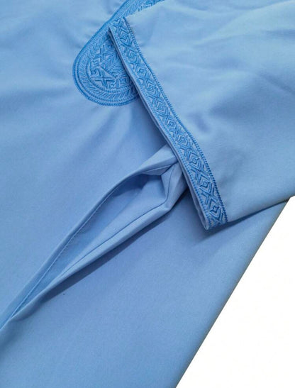 Qamis Homme Léger Bleu
