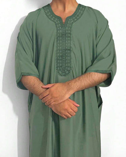 Qamis Homme Léger Vert