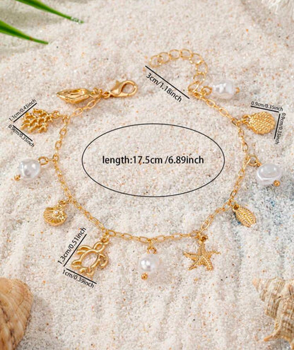 Bracelet Charms Blanc – Évasion Plage & Soleil