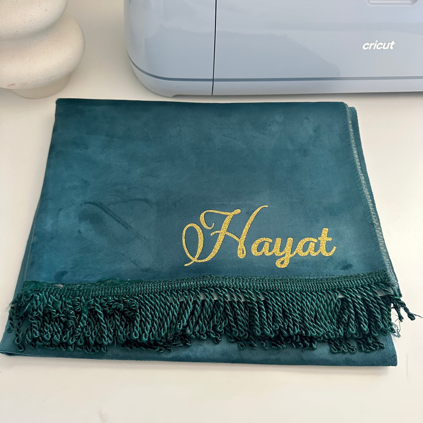 Personalized prayer mat