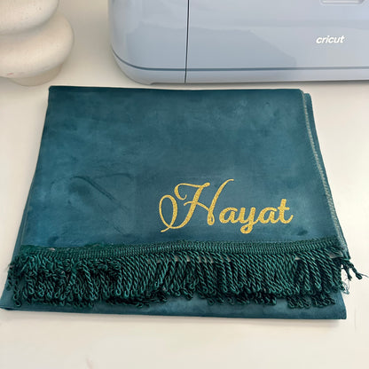 Personalized prayer mat