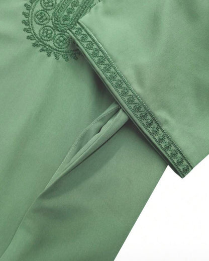 Qamis Homme Léger Vert