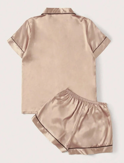 Pyjama satiné short chemise