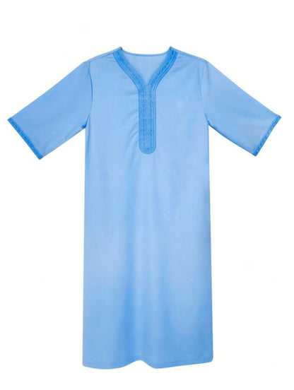 Qamis Homme Léger Bleu