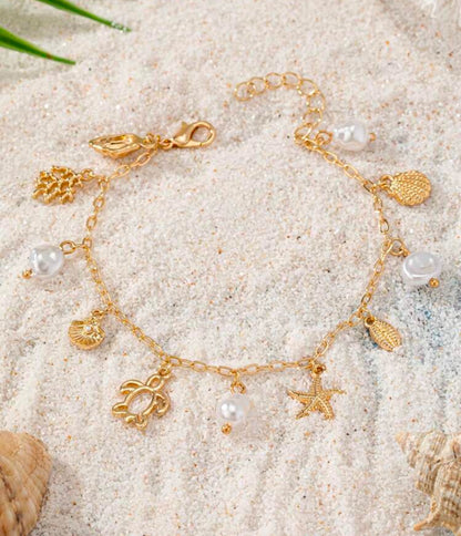 Bracelet Charms Blanc – Évasion Plage & Soleil