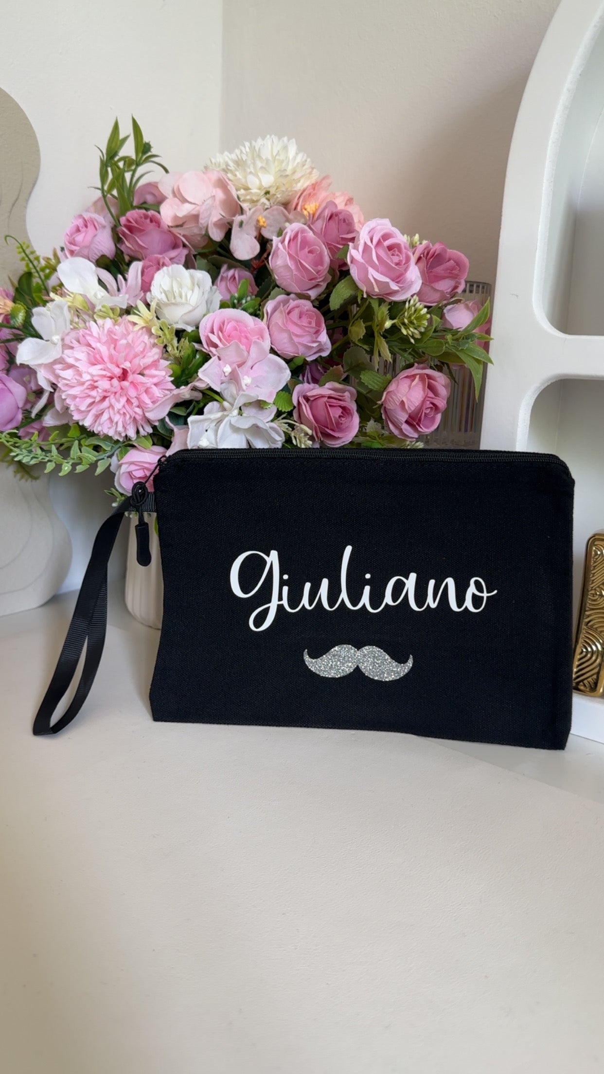 Trousse effet toile de jute