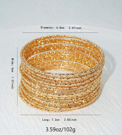 Bracelets dorés – Pack de 20 pièces